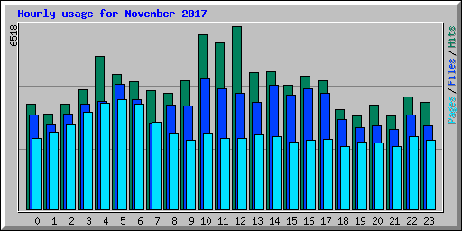 Hourly usage for November 2017